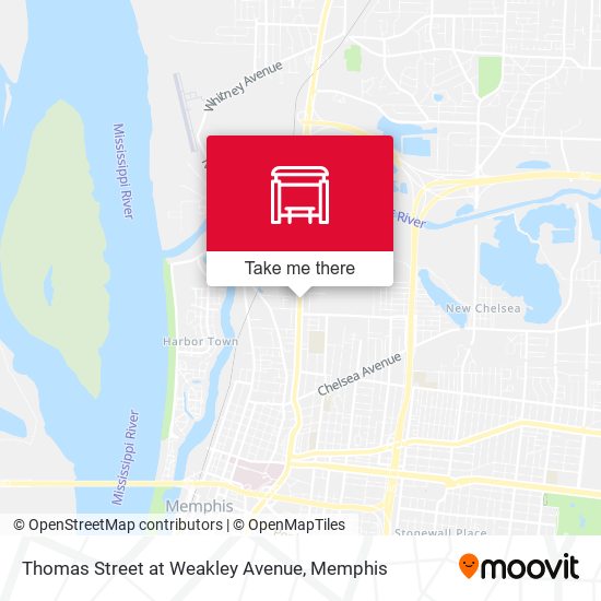 Mapa de Thomas Street  at Weakley Avenue