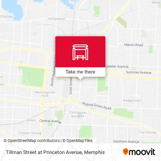 Tillman Street at Princeton Avenue map