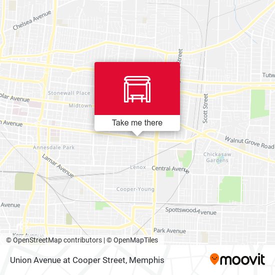 Mapa de Union Avenue at Cooper Street