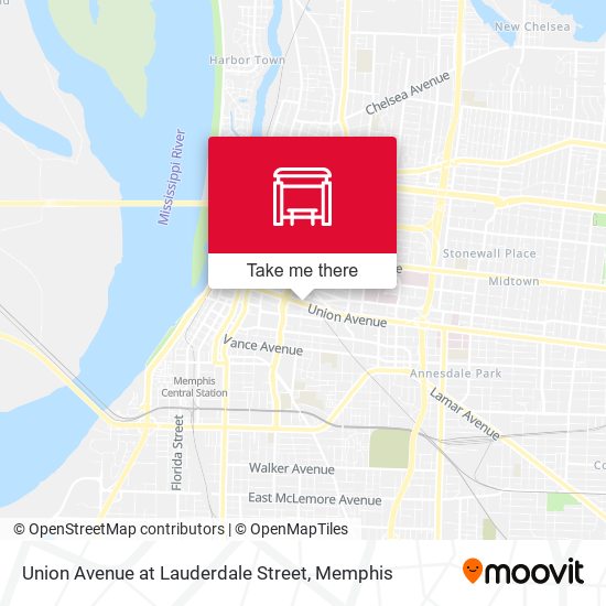 Union Avenue at Lauderdale Street map