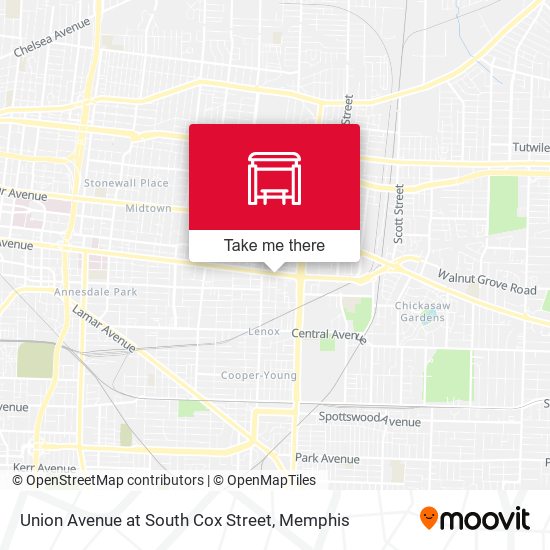 Mapa de Union Avenue at South Cox Street