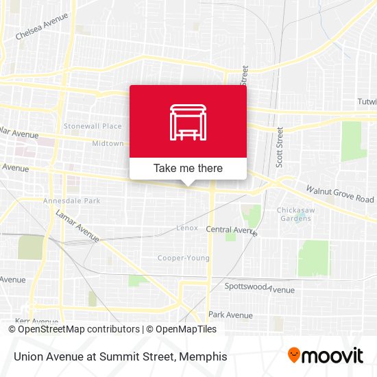 Union Avenue at Summit Street map