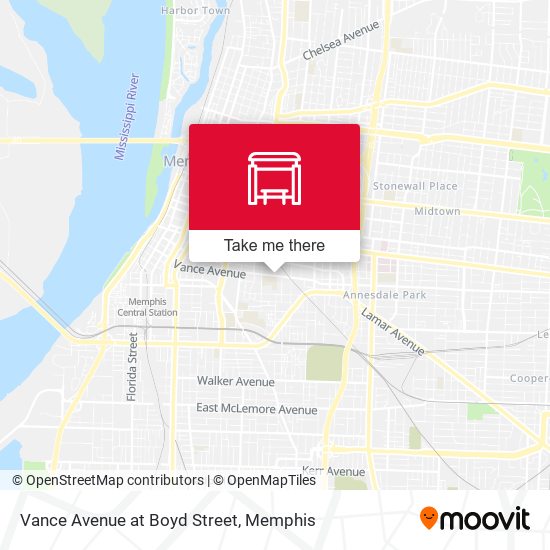 Mapa de Vance Avenue at Boyd Street