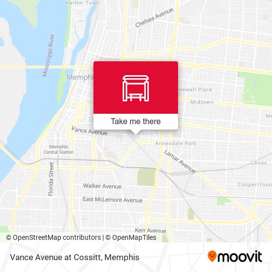 Vance Avenue at Cossitt map