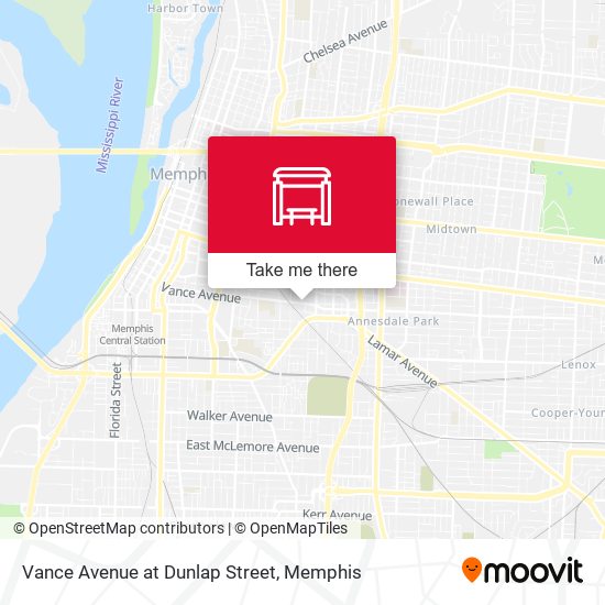Vance Avenue at Dunlap Street map