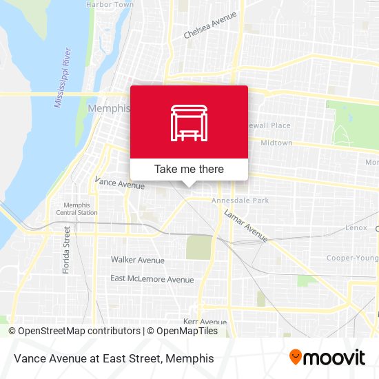 Vance Avenue at East Street map