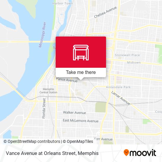 Vance Avenue at Orleans Street map