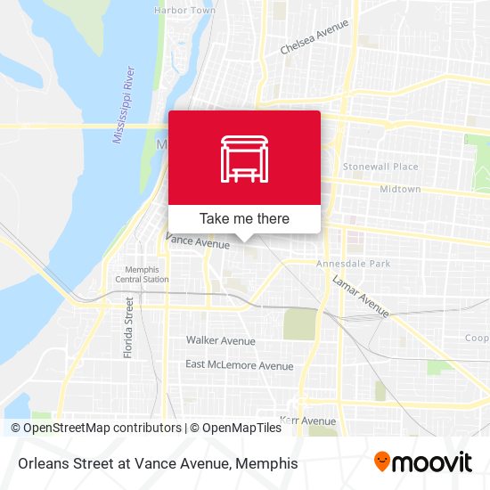 Orleans Street at Vance Avenue map