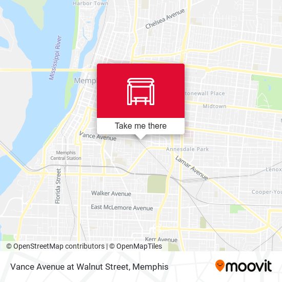 Mapa de Vance Avenue at Walnut Street