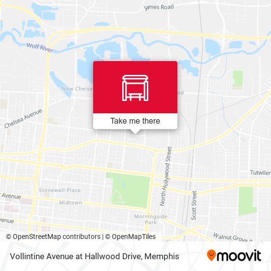 Vollintine Avenue at Hallwood Drive map