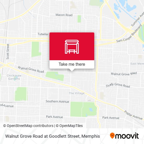 Walnut Grove Road at Goodlett Street map