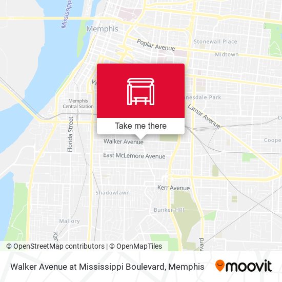 Walker Avenue at Mississippi Boulevard map