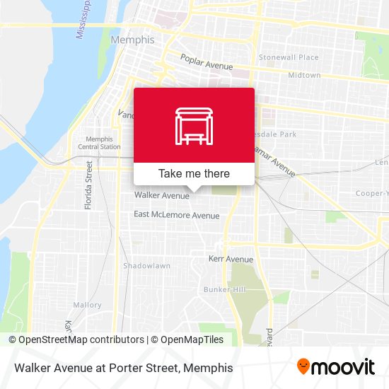 Walker Avenue at Porter Street map