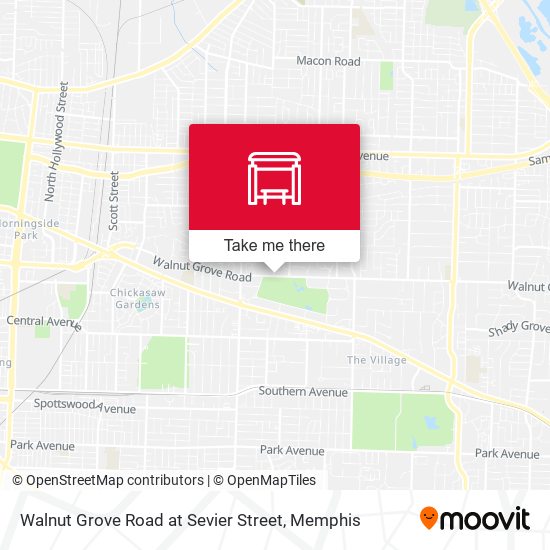 Walnut Grove Road at Sevier Street map