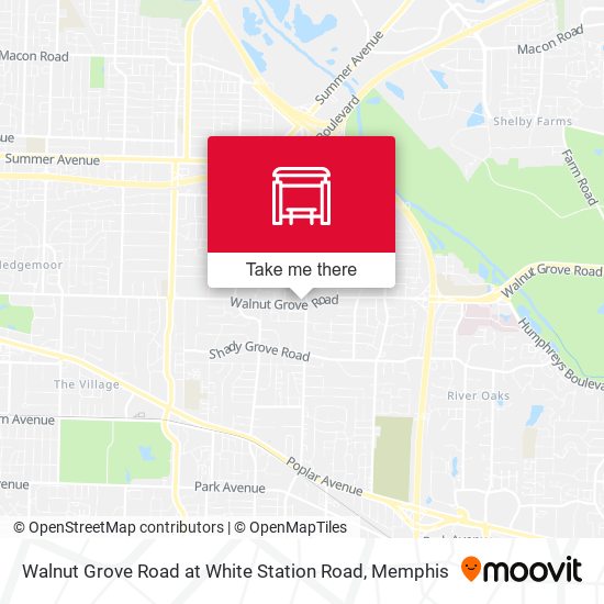 Walnut Grove Road at White Station Road map