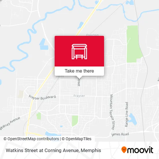 Watkins Street at Corning Avenue map