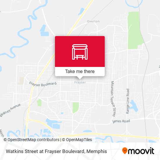 Watkins Street at Frayser Boulevard map