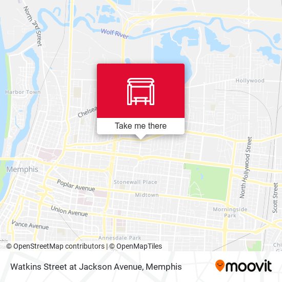 Watkins Street at Jackson Avenue map