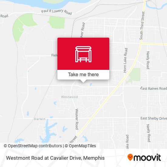 Westmont Road at Cavalier Drive map