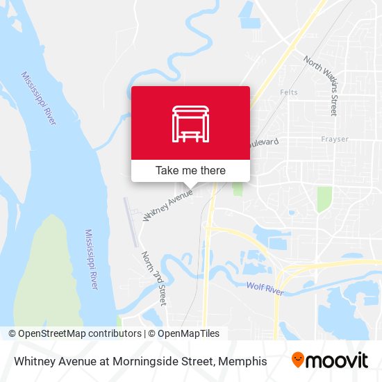 Whitney Avenue at Morningside Street map