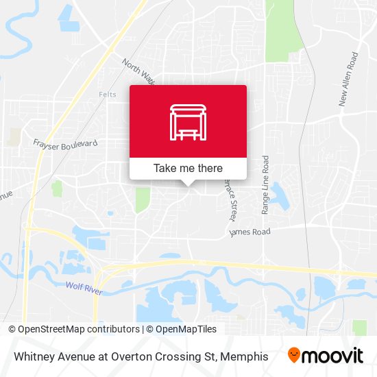 Whitney Avenue at Overton Crossing St map