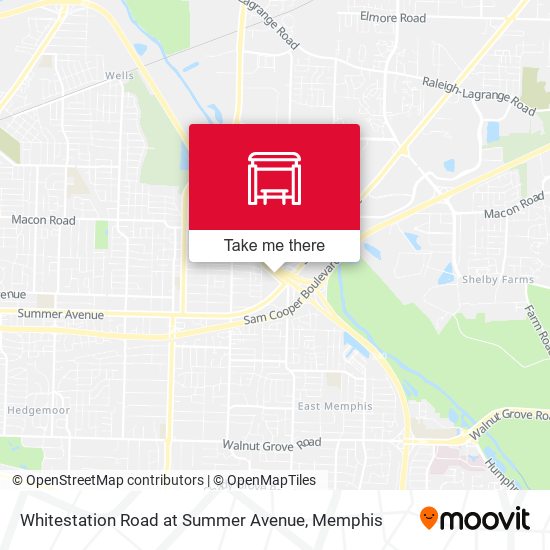 Whitestation Road at Summer Avenue map