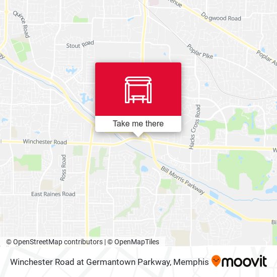 Winchester Road at Germantown Parkway map