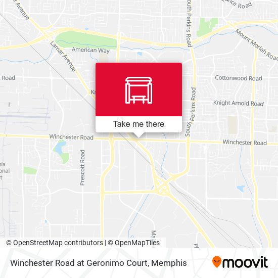 Winchester Road at Geronimo Court map