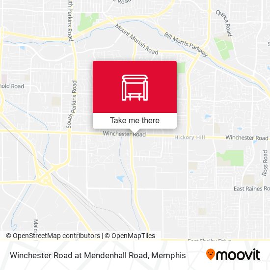 Winchester Road at Mendenhall Road map