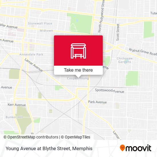 Mapa de Young Avenue at Blythe Street