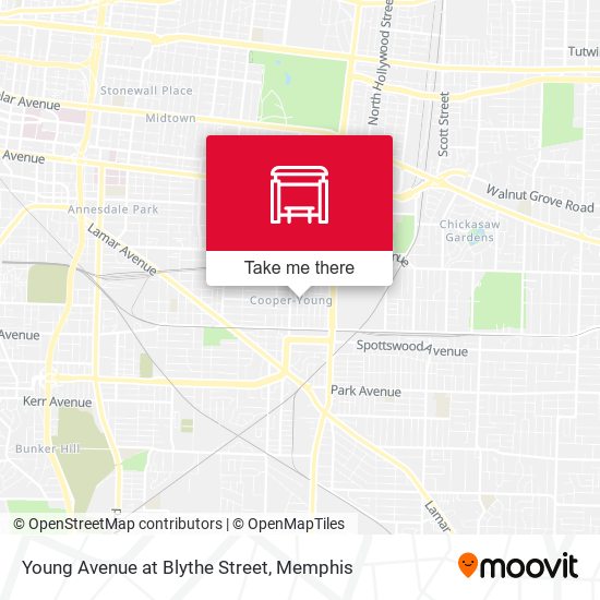 Mapa de Young Avenue at Blythe Street