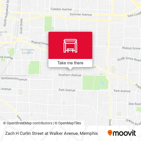 Mapa de Zach H Curlin Street at Walker Avenue