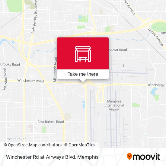 Winchester Rd at Airways Blvd map