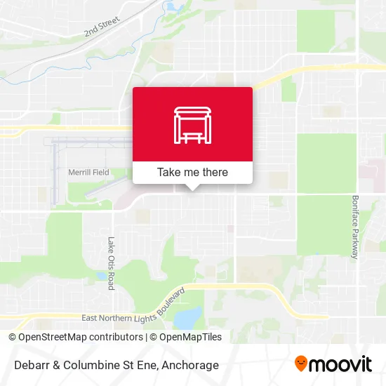 Debarr & Columbine St Ene map