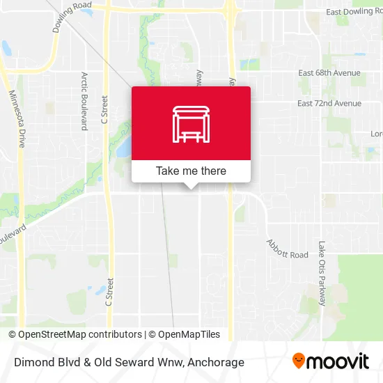 Dimond Blvd & Old Seward Wnw map