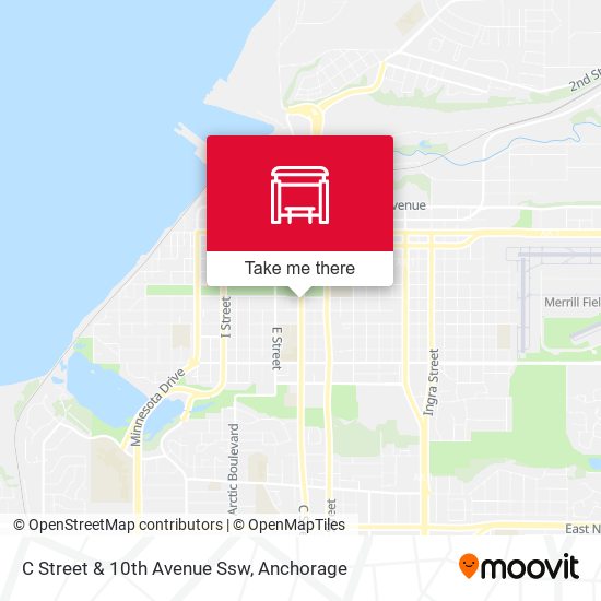 C Street & 10th Avenue Ssw map