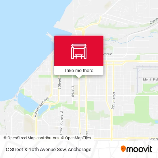 C Street & 10th Avenue Ssw map