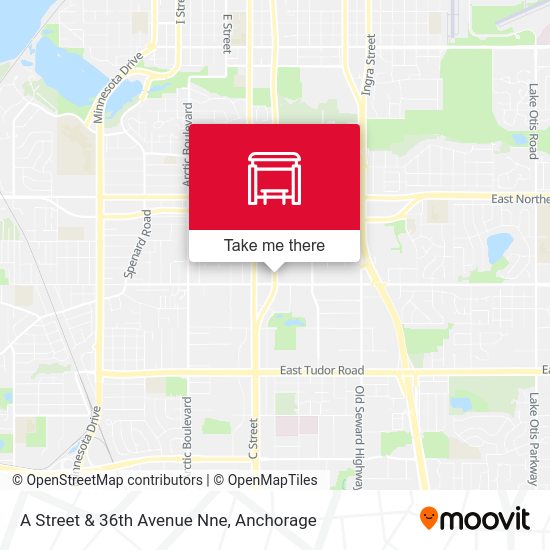 A Street & 36th Avenue Nne map