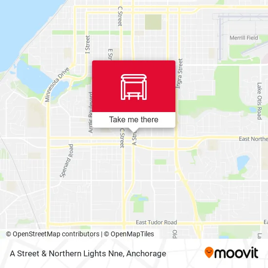 A Street & Northern Lights Nne map
