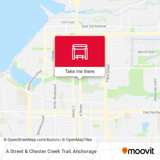 A Street & Chester Creek Trail map