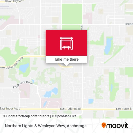 Northern Lights & Wesleyan Wnw map
