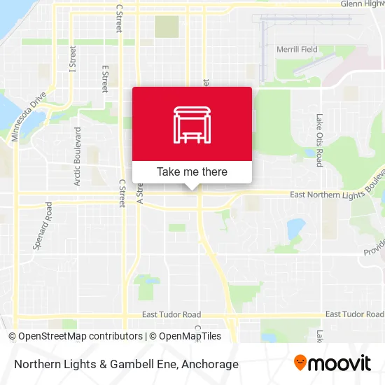 Northern Lights & Gambell Ene map