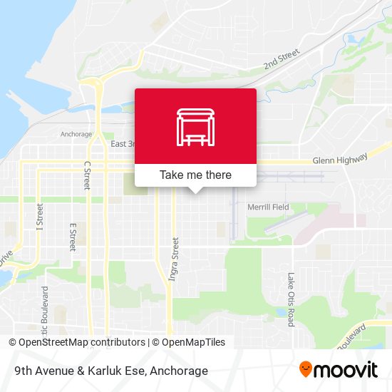 9th Avenue & Karluk Ese map