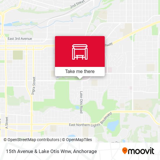 Mapa de 15th Avenue & Lake Otis Wnw