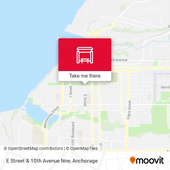 Mapa de E Street & 10th Avenue Nne
