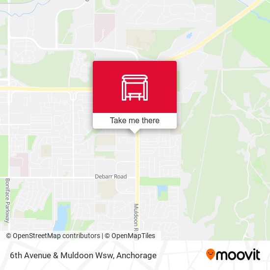 6th Avenue & Muldoon Wsw map