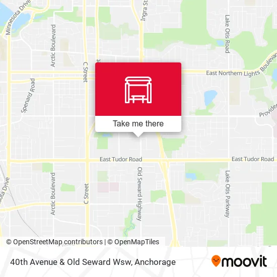 Mapa de 40th Avenue & Old Seward Wsw