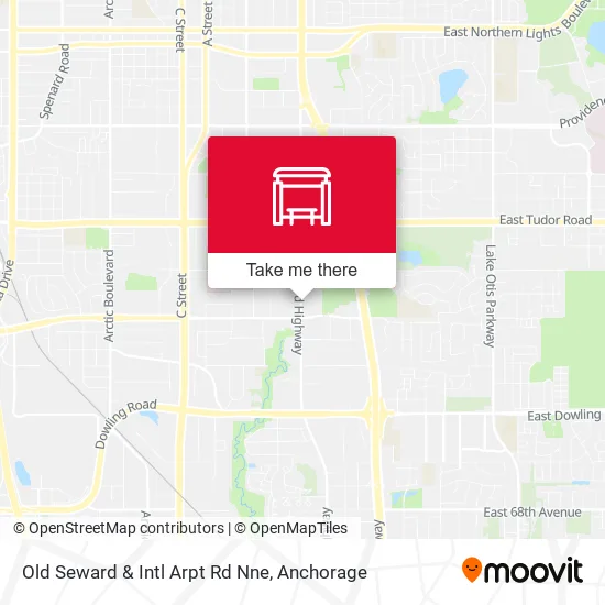 Old Seward & Intl Arpt Rd Nne map