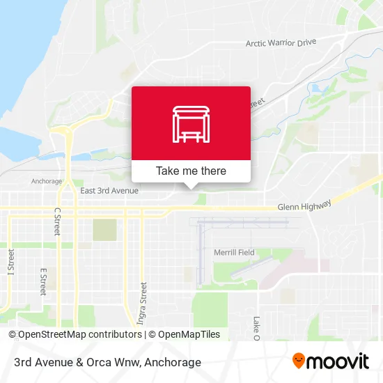 3rd Avenue & Orca Wnw map