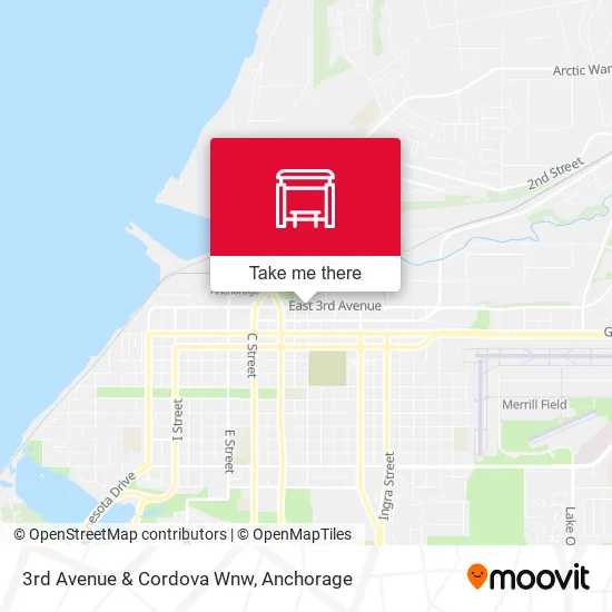 3rd Avenue & Cordova Wnw map